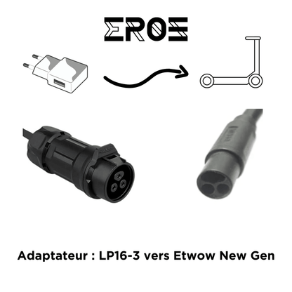 Adaptateur Universel pour Chargeur LP16-3 de Trottinette Électrique