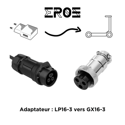 Adaptateur Universel pour Chargeur LP16-3 de Trottinette Électrique