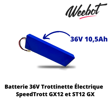 Batterie Trottinette Électrique 36V ST12 GX et GX12 - SpeedTrott (Batterie Uniquement)