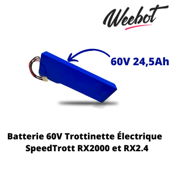 Batterie Trottinette Électrique 60V RX 2000 et RX 2.4 - SpeedTrott (Batterie Uniquement)