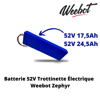 Batterie Trottinette Electrique 52V Zephyr 10 pouces - Weebot (Batterie Uniquement)